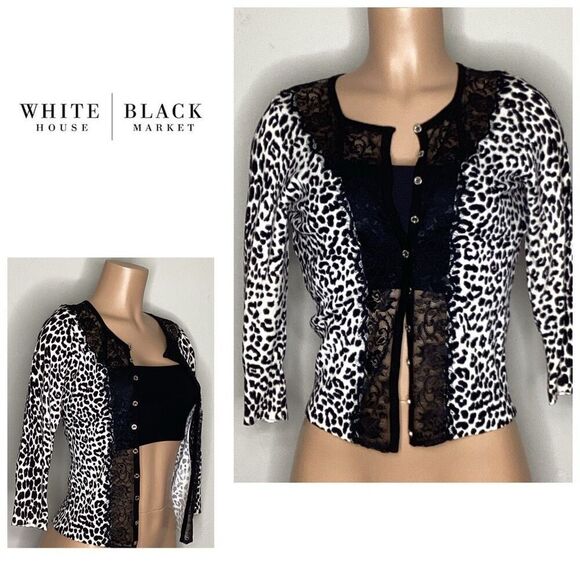 New. WHBM leopard sweater. Small. - Picture 1 of 7